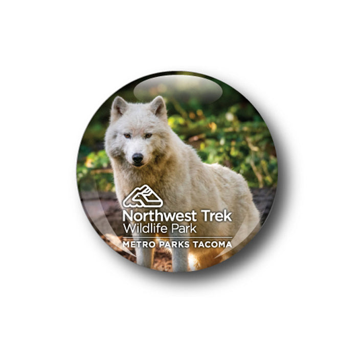 Northwest Trek Wildlife Park Wolf Glass Dome Magnet