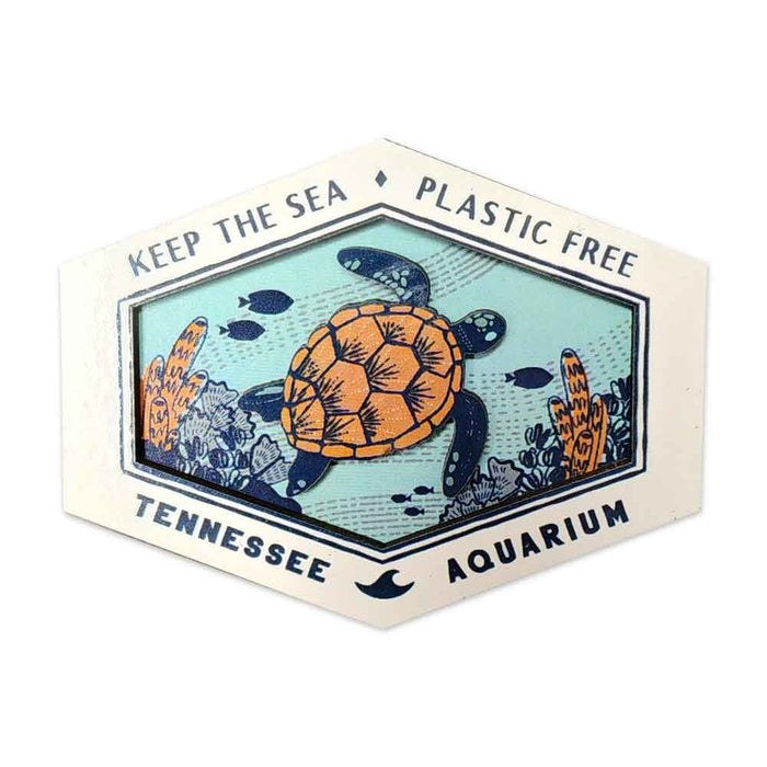 Tennessee Aquarium Plastic Free Wood Magnet