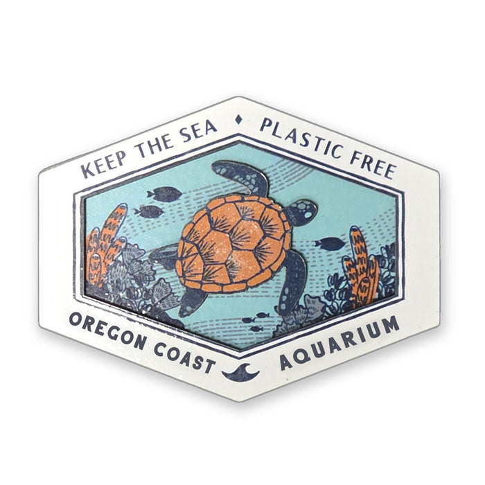 Oregon Coast Aquarium Plastic Free Wood Magnet