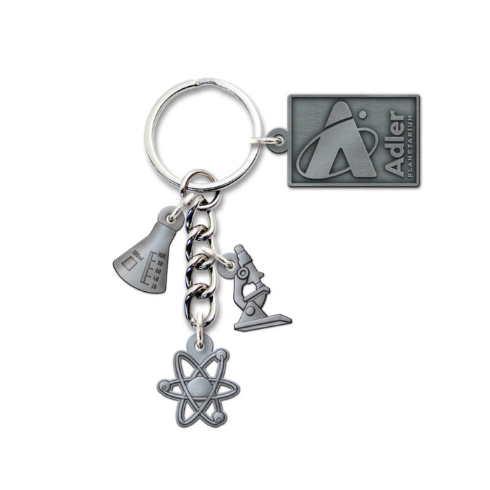 Adler Planetarium Pewter Science Keychain