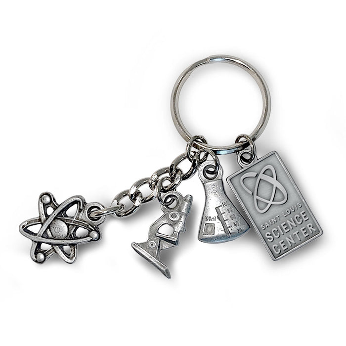 St. Louis Science Center Pewter Charms Keychain