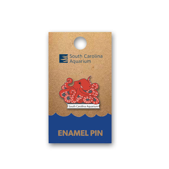 South Carolina Aquarium Octopus Enamel Pin