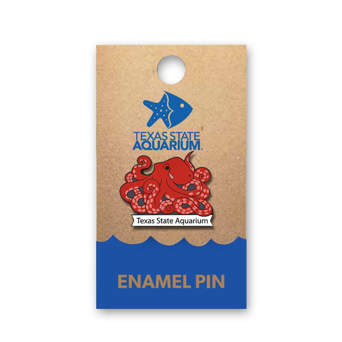 Texas State Aquarium Octopus Enamel Pin