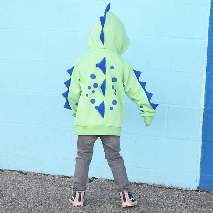 Dinosaur with Yellow Spikes 3D Toddler Hoodie