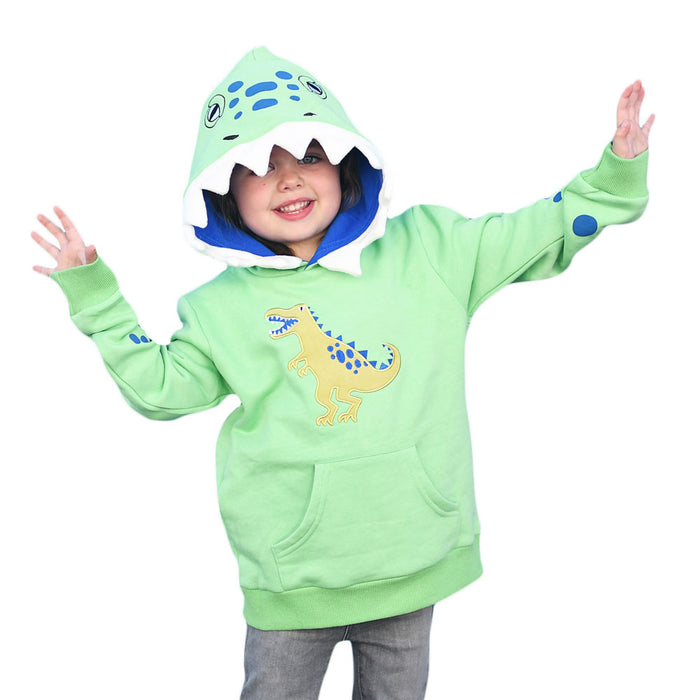 Dinosaur with Yellow Spikes 3D Toddler Hoodie