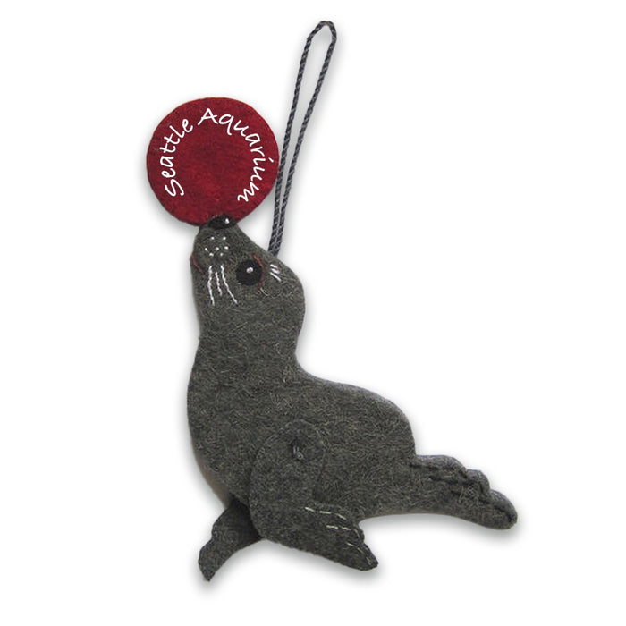 Seattle Aquarium Seal Wool Ornament