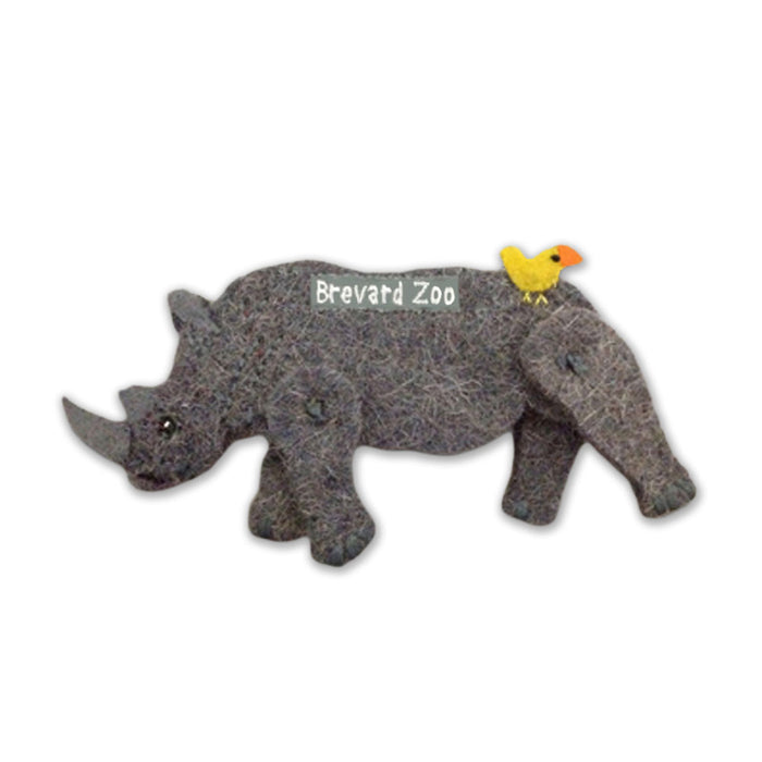 Brevard Zoo Rhino Wool Ornament
