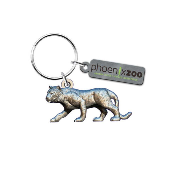 Phoenix Zoo Pewter Tiger Keychain