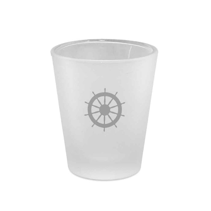 USS Constitution Frosted Helm Shot Glass