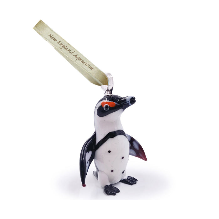 New England Aquarium Penguin Glass Ornament