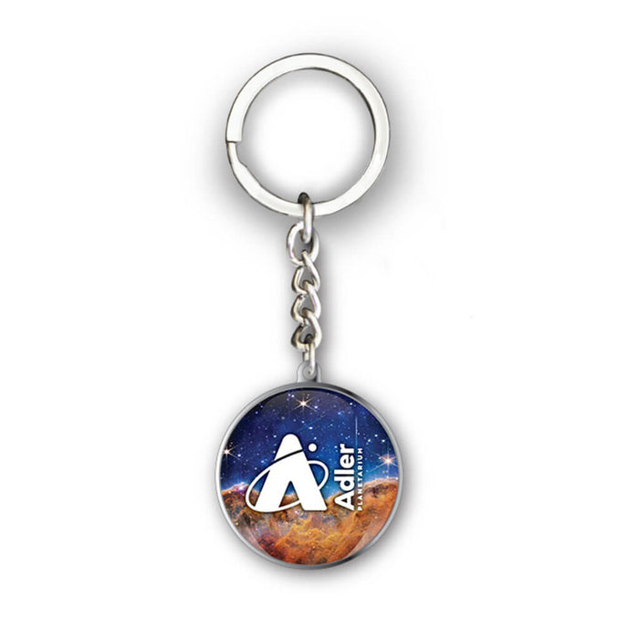 Adler Planetarium Nebula Glass Dome Keychain
