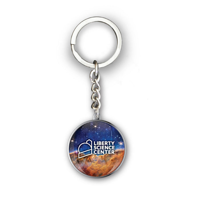 Liberty Science Center Nebula Glass Dome Keychain
