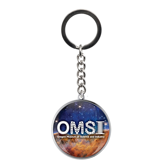 Oregon Museum of Science and Industry Glass Dome Nebula Keychain