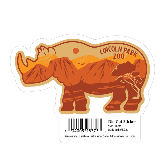 Lincoln Park Zoo Rhino Sticker