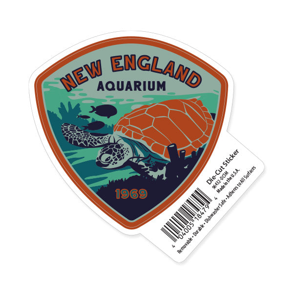 New England Aquarium Turtle Sticker