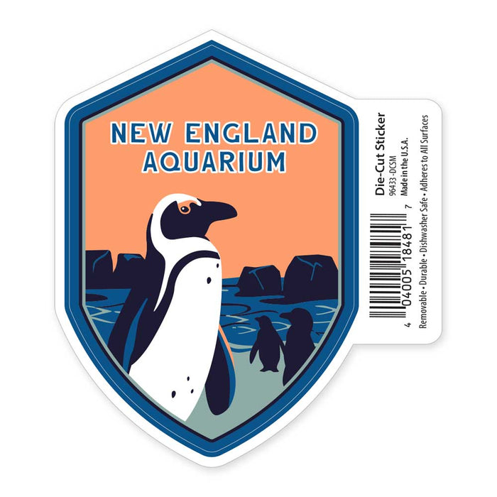 New England Aquarium Penguin Patch Sticker
