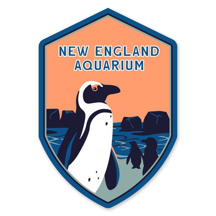 New England Aquarium Penguin Foil Magnet
