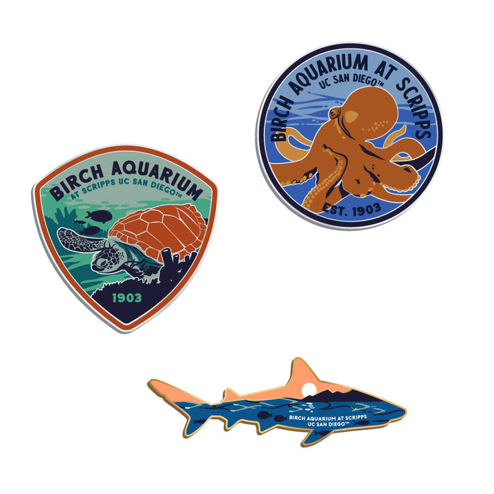 Birch Aquarium Pins Set of 3