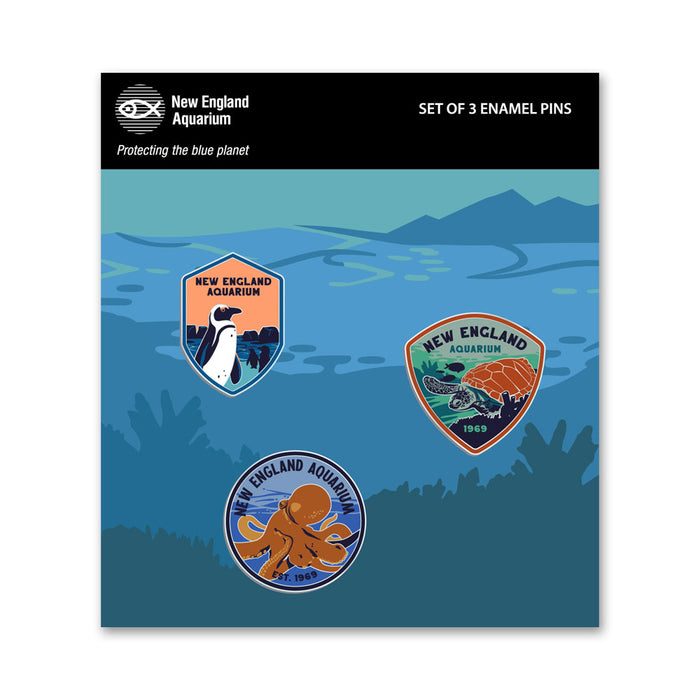 New England Aquarium Pin Set