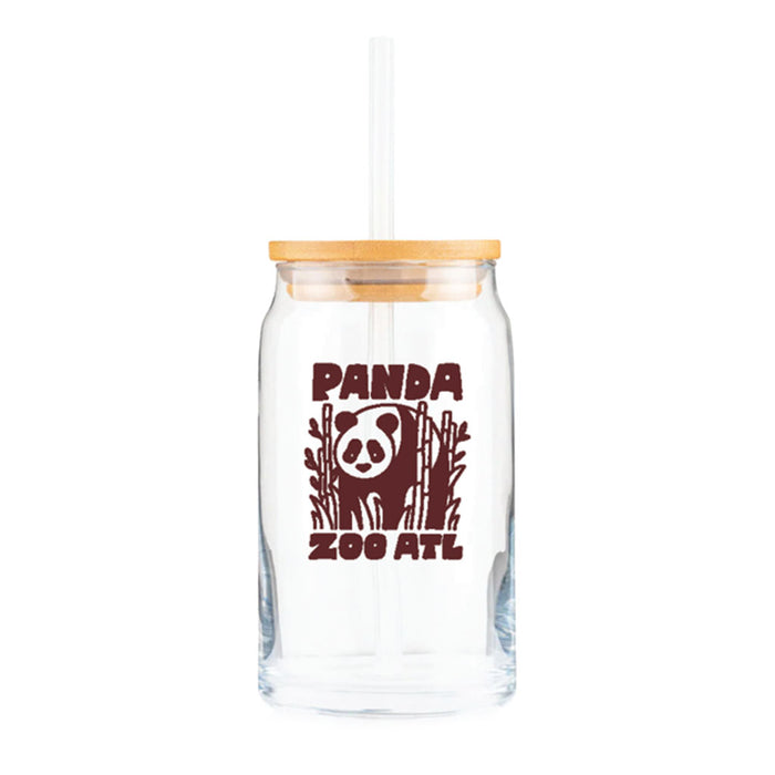 Zoo Atlanta Retro Panda Glass Can