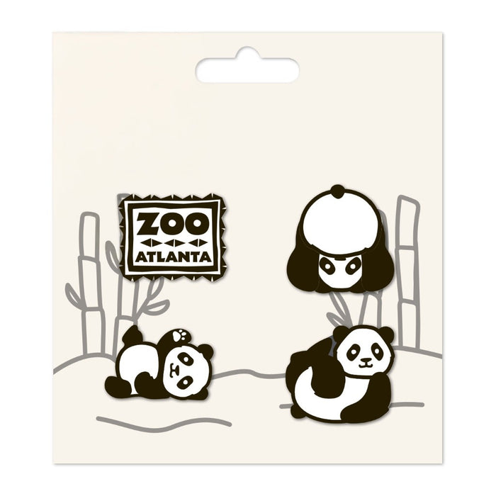 Zoo Atlanta Panda Rolls Enamel Pin Set