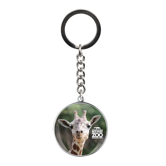 Reid Park Zoo Giraffe Glass Dome Keychain