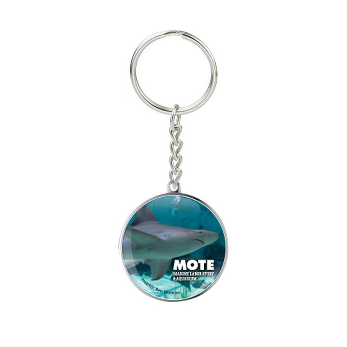 Mote Marine Laboratory Shark Glass Domed Keychain