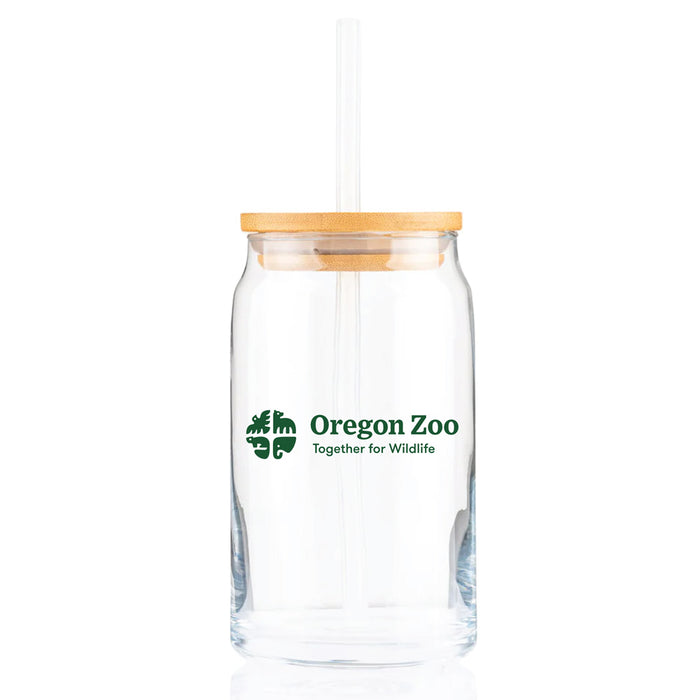Oregon Zoo Lidded Can Glass