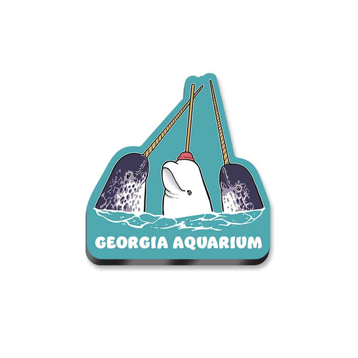 Georgia Aquarium Dueling Narwhals Magnet
