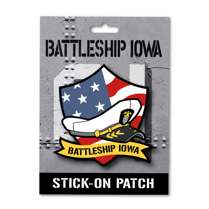 Battleship IOWA Brent Noll Captain's Hat Stick-On Patch