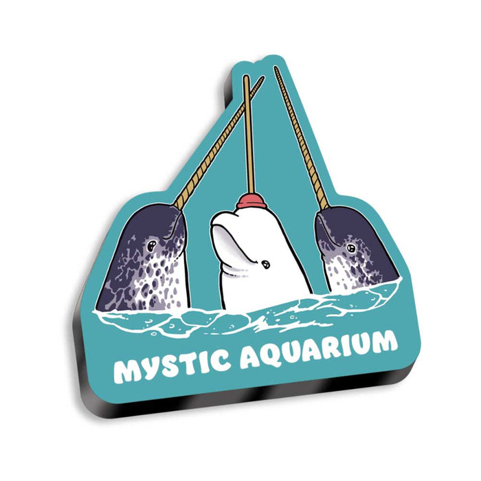 Mystic Aquarium Bagman Narwhal Magnet