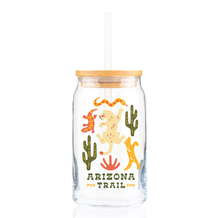 Phoenix Zoo Arizona Trails Glass Tumbler