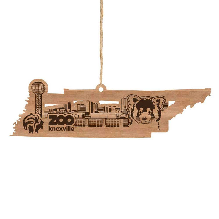 Zoo Knoxville Wood Red Panda Tennessee Ornament