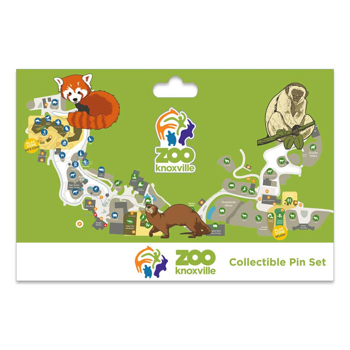 Zoo Knoxville Map Enamel Pin Set