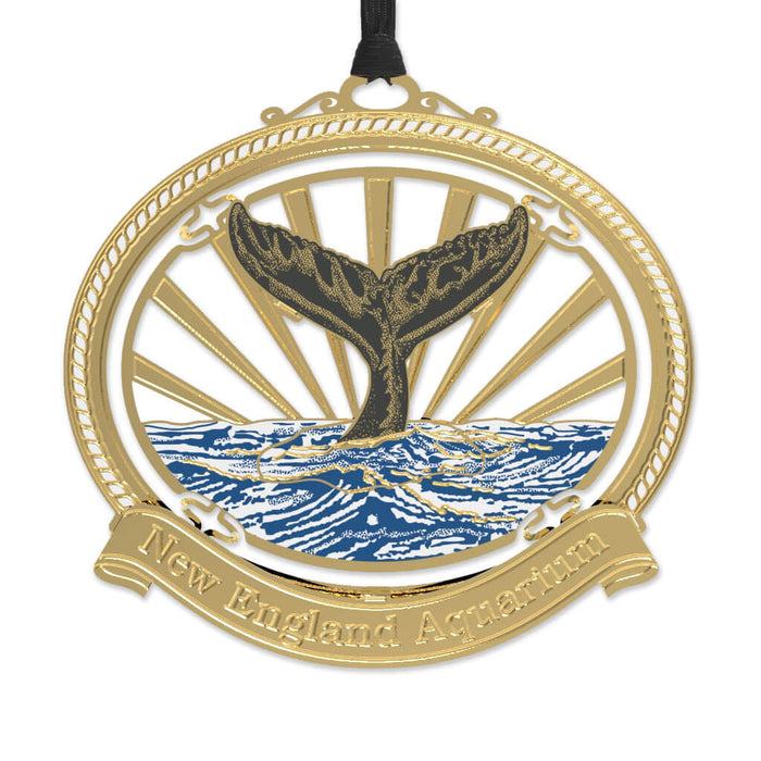 New England Aquarium Whale Tail Ornament