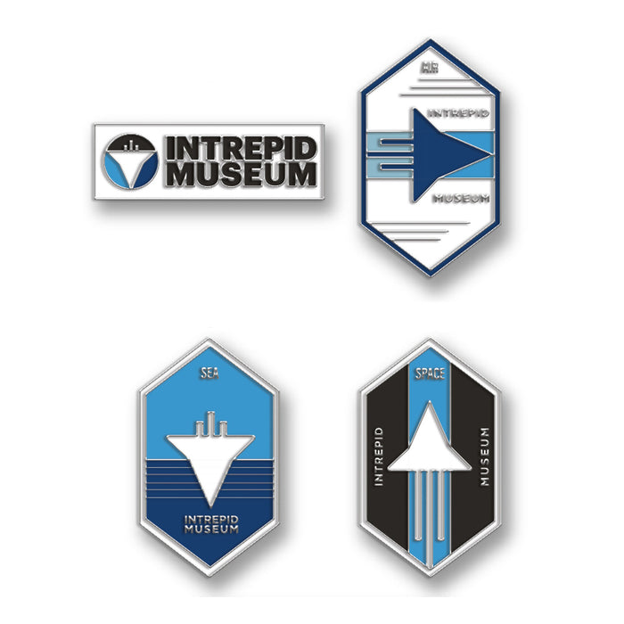 Intrepid Museum Collectible Enamel Pin Set of 4