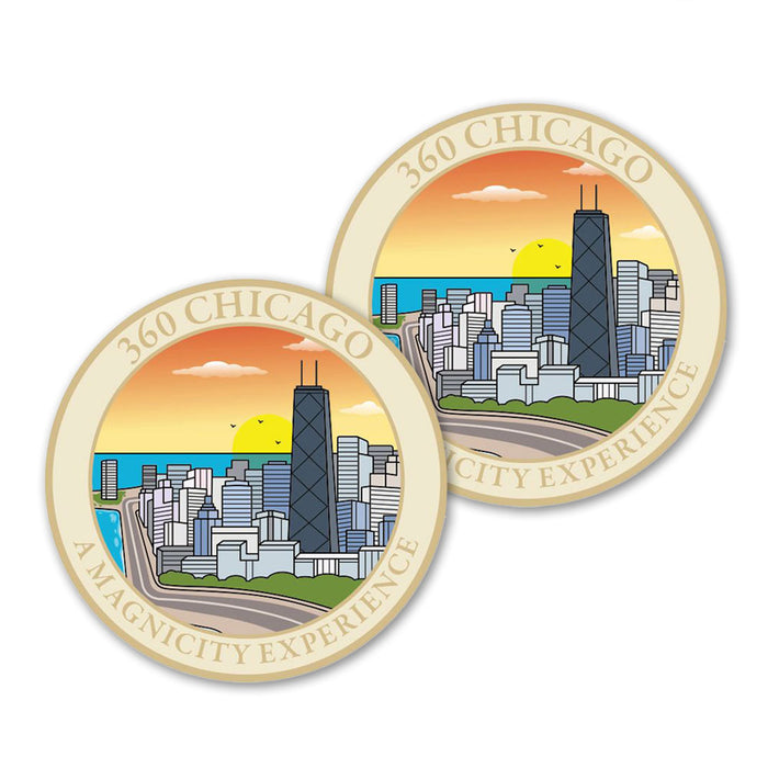 360 Chicago Skyline Foil Coin