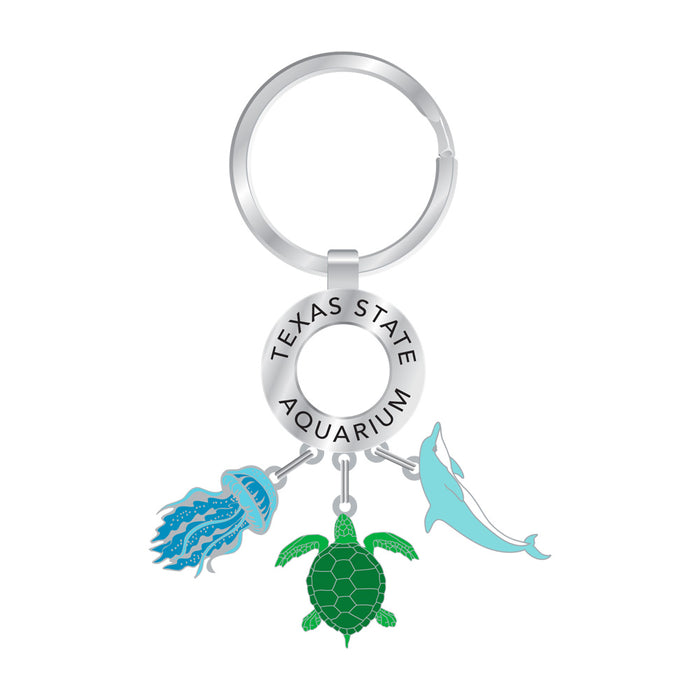 Texas State Aquarium Dangle Keychain