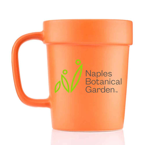 flower pot ceramic mug Naples Botanical Garden Logo Clay Pot Mug — Muze Merch