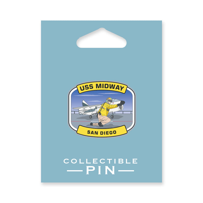 USS Midway Museum Foil Shooter Pin