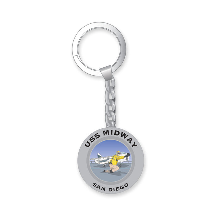 USS Midway Museum Foil Shooter Keychain