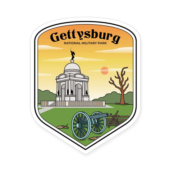 Gettysburg National Military Park Foil Building Sticker