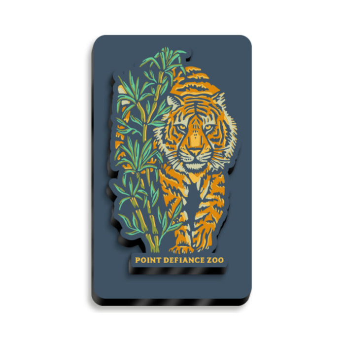 Point Defiance Zoo & Aquarium Wood Tiger Magnet