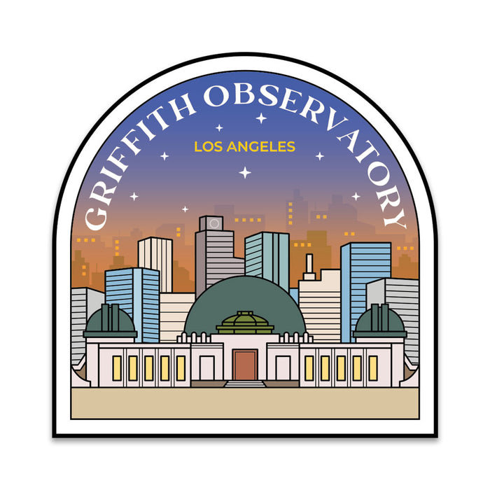 Griffith Observatory Cityscape Foil Magnet