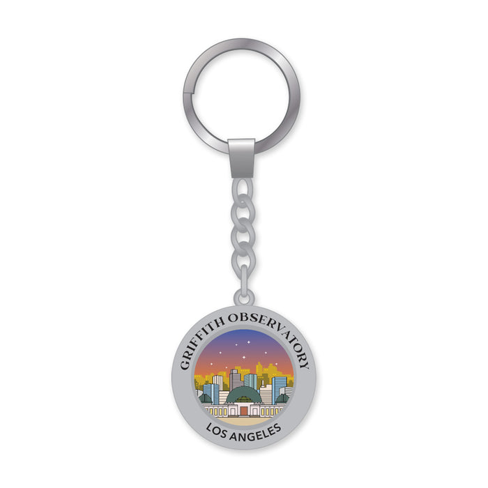 Griffith Observatory Cityscape Foil Keychain