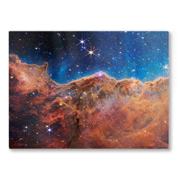 James Webb Space Telescope Carina Nebula Glass Cutting Board