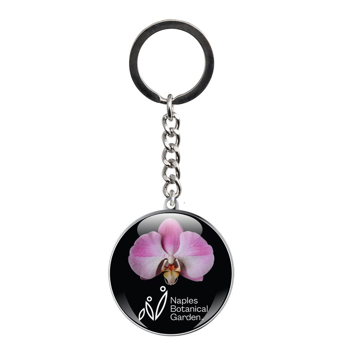 Naples Botanical Garden Orchid Glass Dome Keychain
