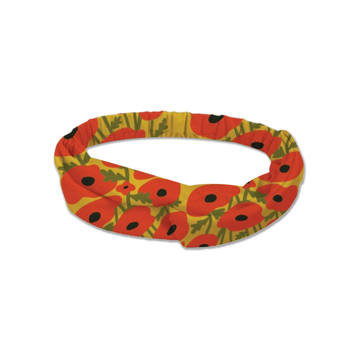 Gold and Red Poppies Headband