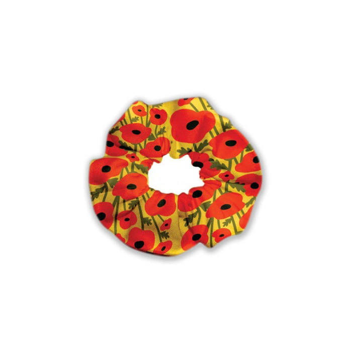 Gold and Red Poppies Scrunchie