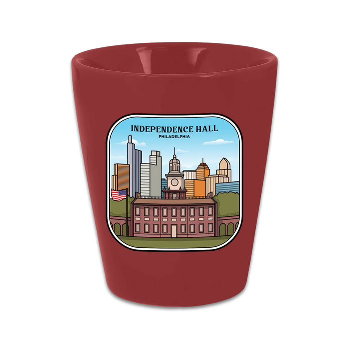 Independence Hall Foil Shot Glass